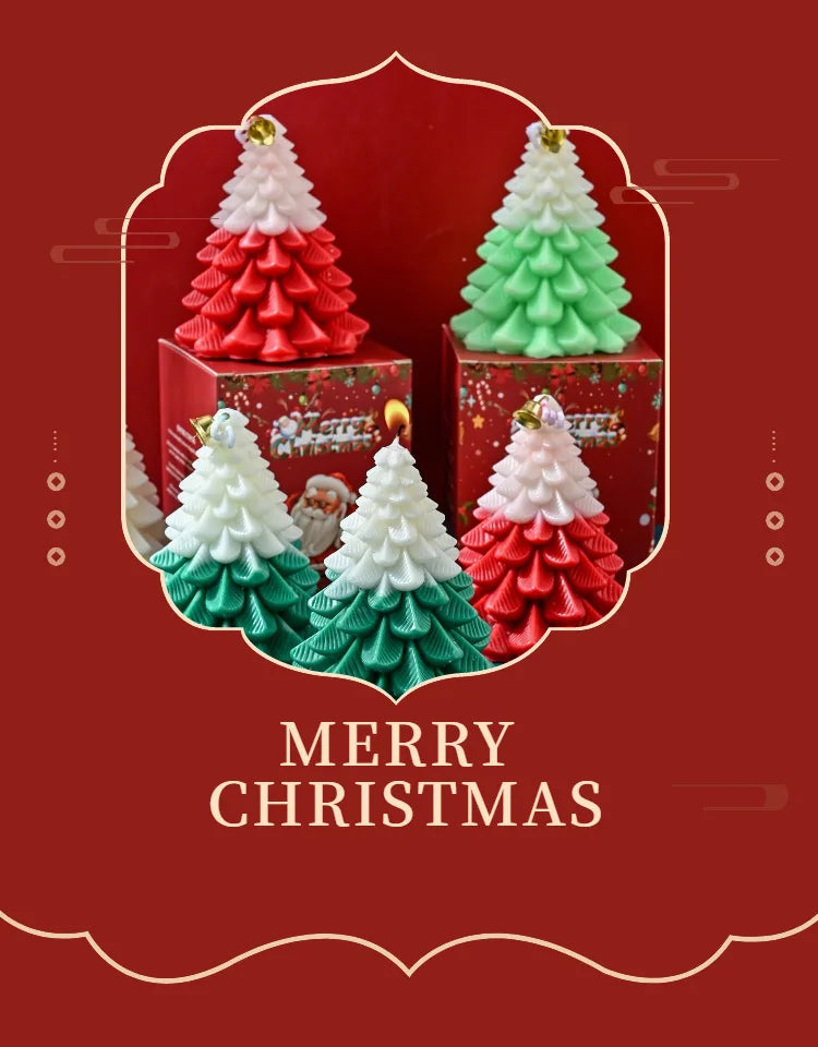 2026 Scented candle Christmas Tree Aromatic Candle with Hand Gift Ins Creative Home Decoration Set Shooting Props Holiday Gift