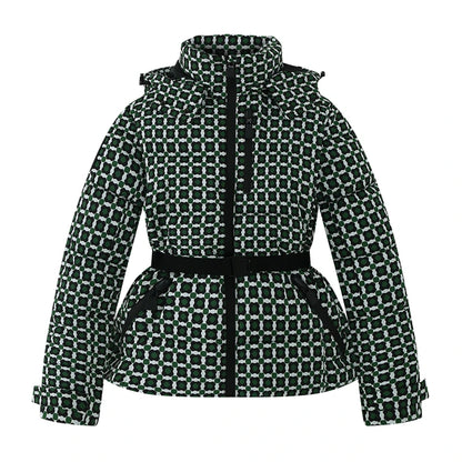Gesteppte Damenjacke mit Kapuze, Reißverschluss und Taschen