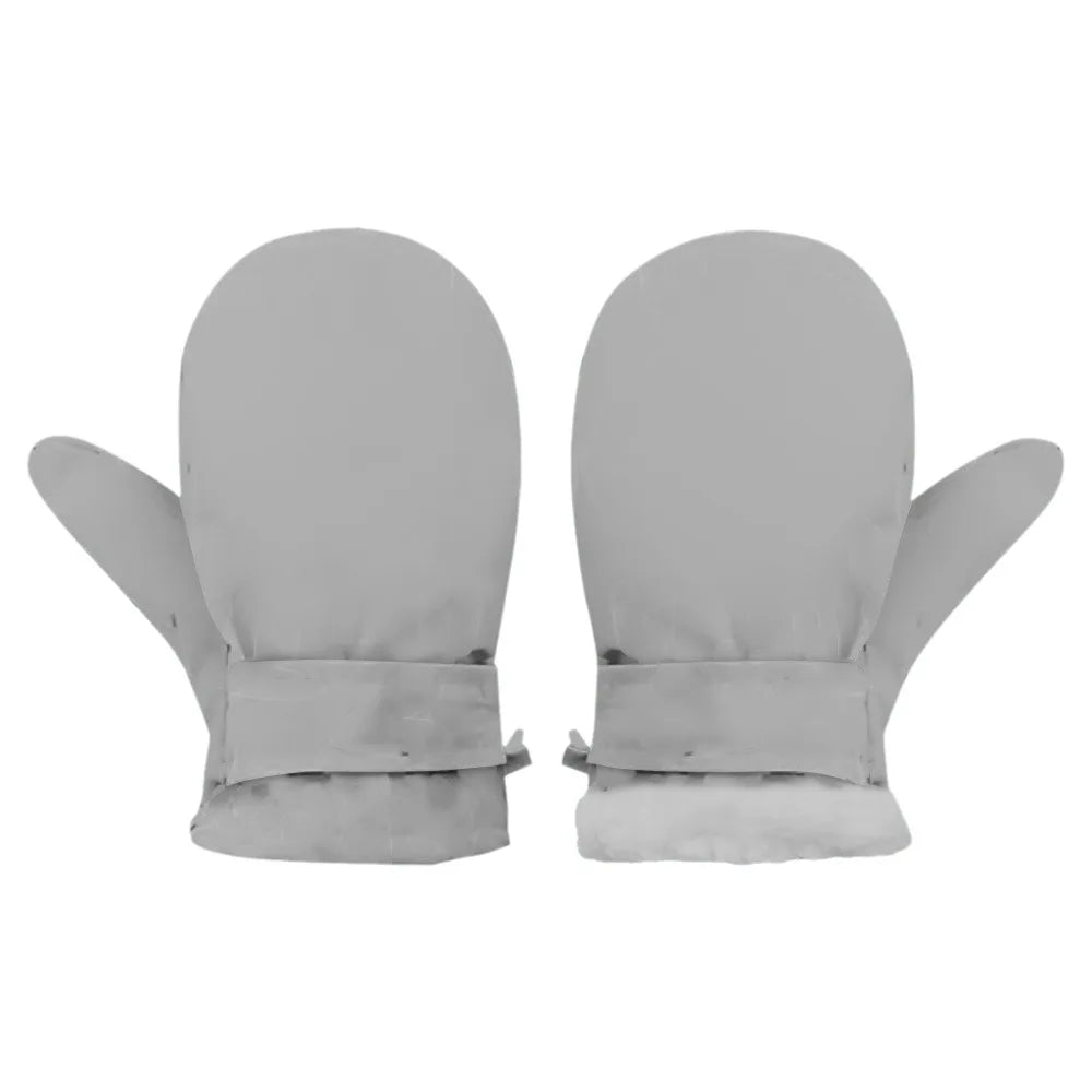 Kids' Fleece-Lined Snow Mittens with Anti-Lost Clip – Solid Colours