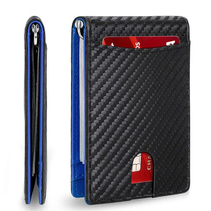 Men's Slim Bifold Wallet with Money Clip – RFID-Blocking
