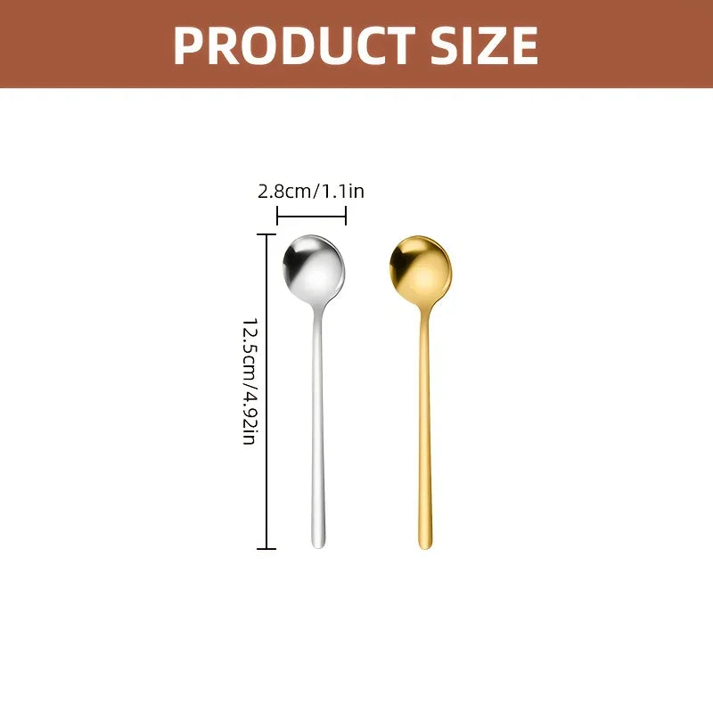 10-Piece Stainless-Steel Coffee & Dessert Spoon Set