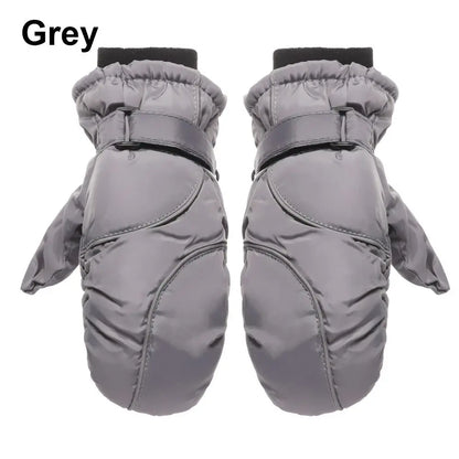 Guantes de esquí ajustables para niños – Guantes para nieve con forro de terciopelo (5–9 años)