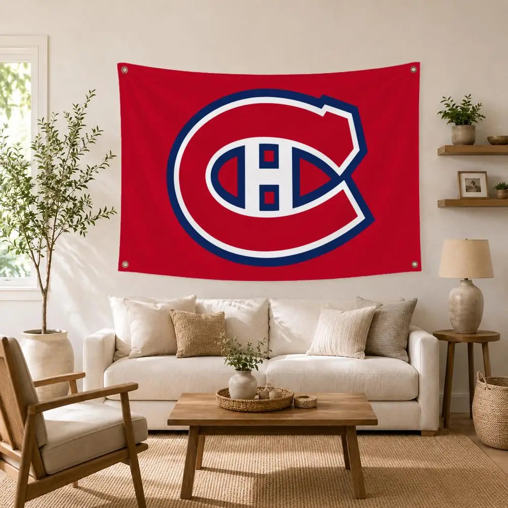 Montreal Canadiens Fan Flag | Sports Decor Wall Hanging Banner for Indoor & Outdoor