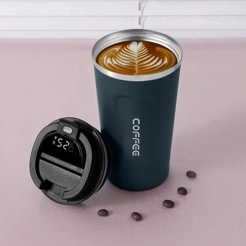 Smart Thermos Mug with Temperature Display – Stainless Steel