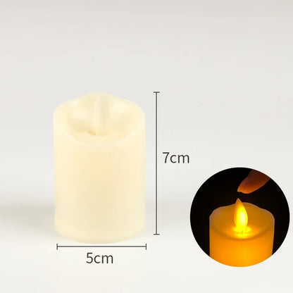 Flammenlose LED-Stumpenkerzen mit Batterien | 8 Größen | Warmes Flackern | Hochzeits- & Partydeko