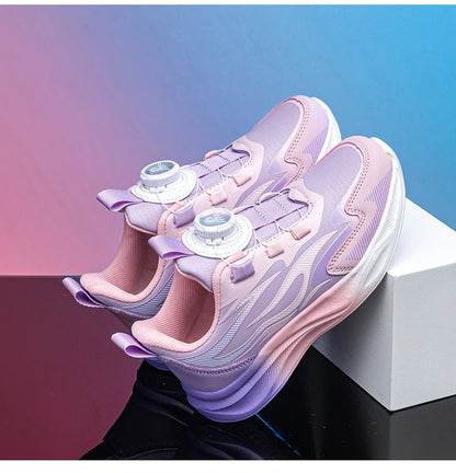 Sneakers in PU con cinturino a fibbia per bambina