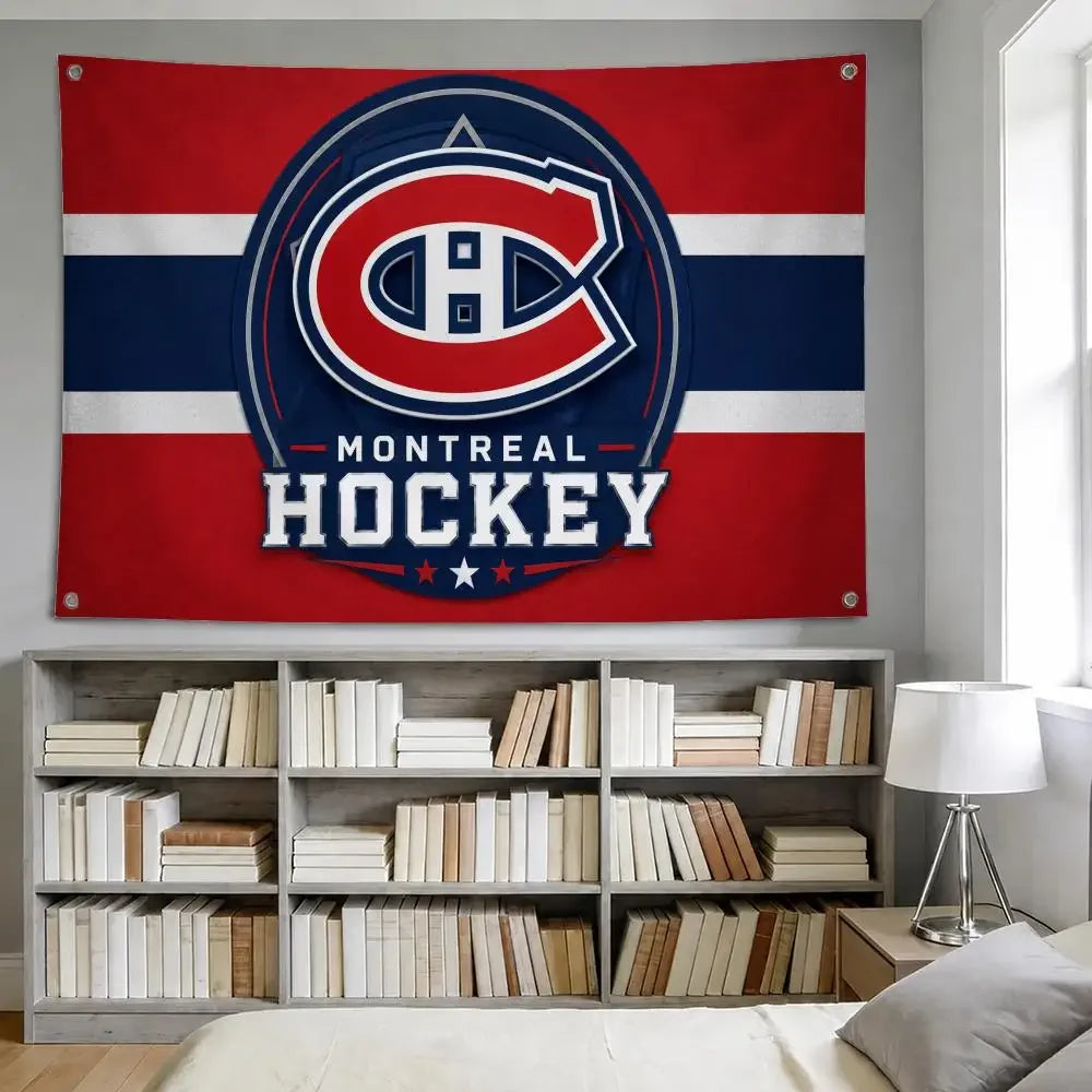 Montreal Canadiens Fan Flag | Sports Decor Wall Hanging Banner for Indoor & Outdoor