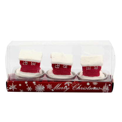 Weihnachtsfiguren-Kerzen 3er-Pack | Weihnachtsmann, Schneemann & festliche Motive | 6 Farben | Weihnachts- & Hochzeitsdekoration