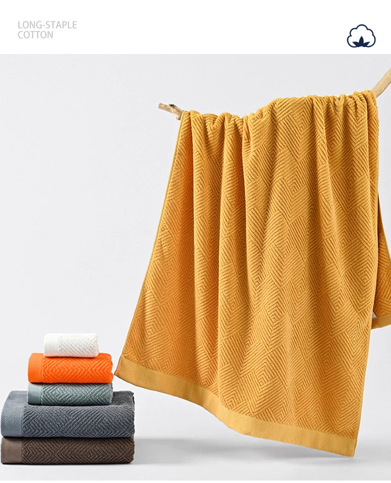 Twill Cotton 3-Piece Towel Set – Solid Colours, 550 g