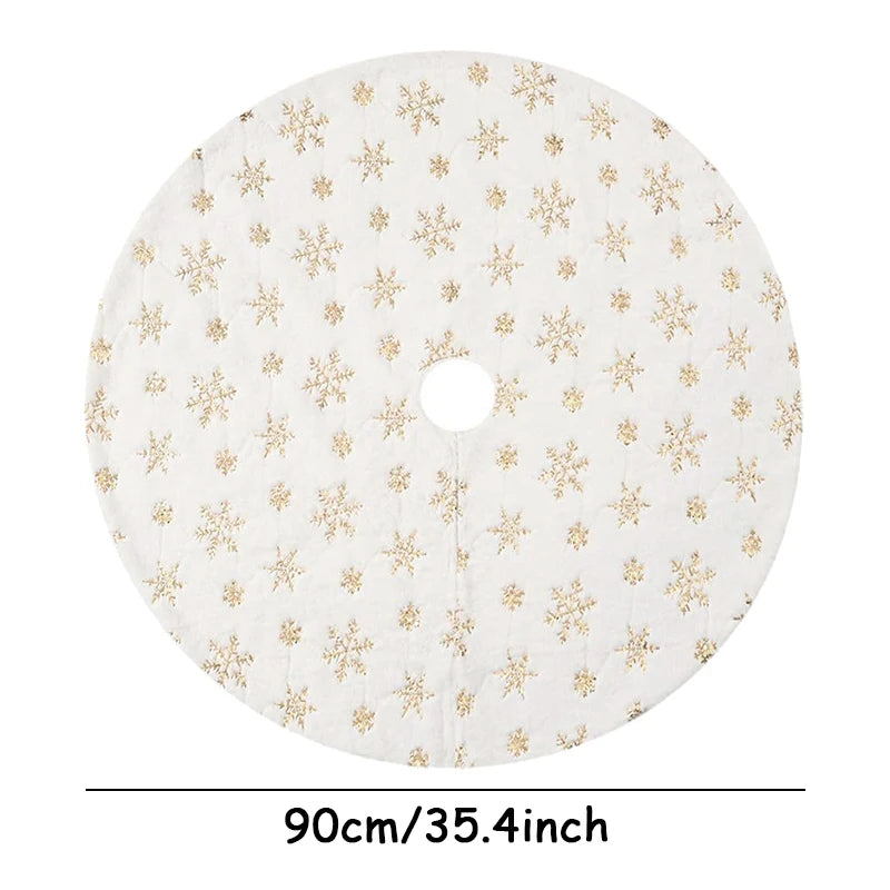 White Faux Fur Christmas Tree Skirt – Plush, 78 / 90 / 122 cm