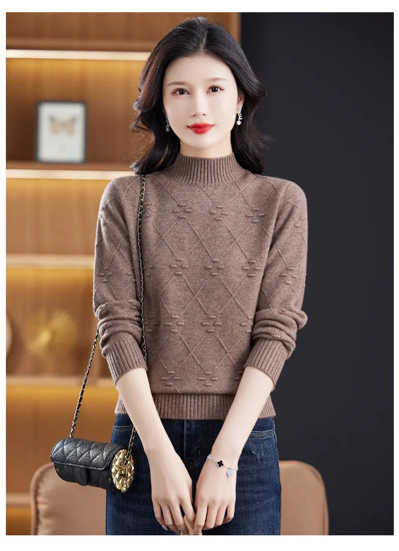 Women's Mock-Neck Knit Sweater