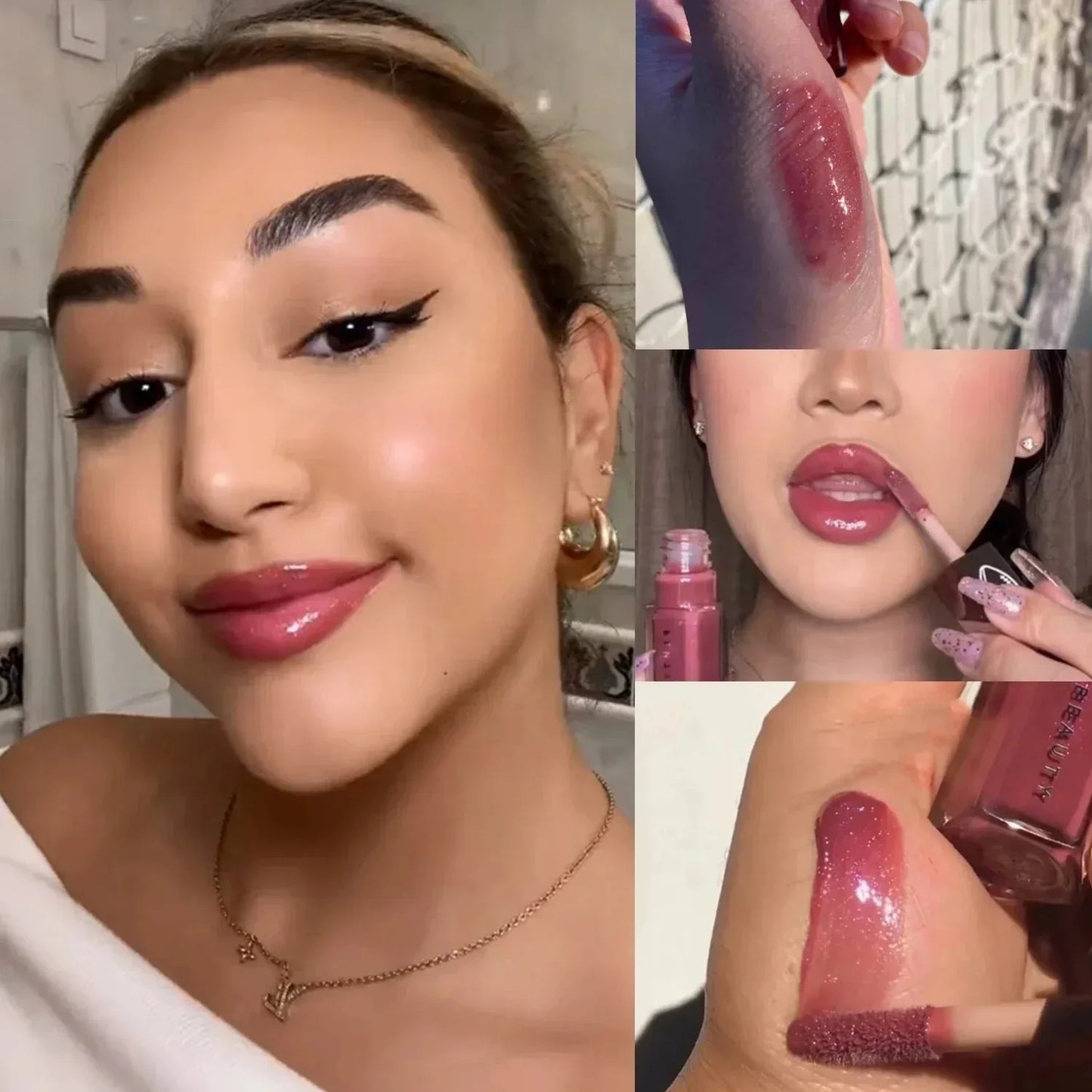 New Fashion Fenty Beauty Lip Gloss Multicolor Moisten Shine Glitter Lip Plumper Makeup Beginner Liquid Lipstick Makeup Cosmetics