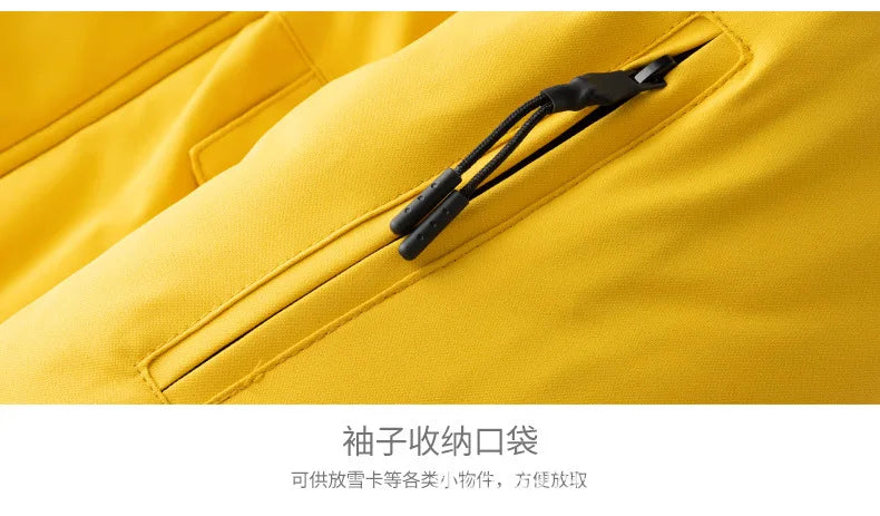 Children's Ski Suit Girls Boys Outdoor Thickened Waterproof Windproof Warm Teenager Ski Pants Equipment 100-165cm