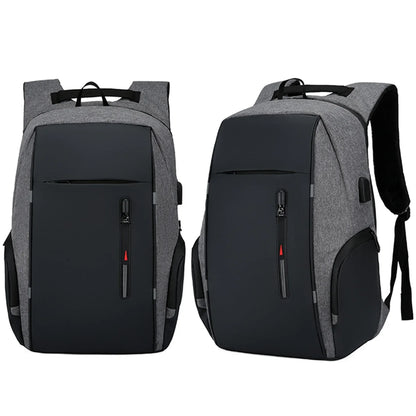 Mochila para portátil de 17" con puerto de carga USB - Bolsa de viaje impermeable para hombre y mujer