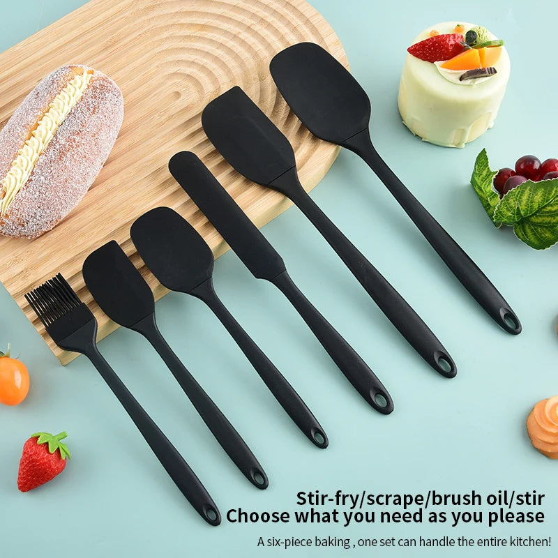 Silicone Kitchen Utensil Set – 6-Piece Spatula & Baking Tools