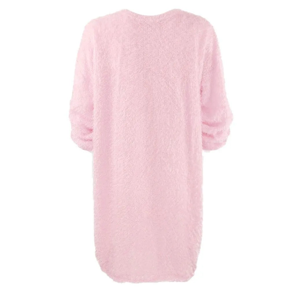 Women's Crewneck Knee-Length Sweater Dress