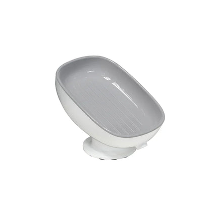 White ceramic bowl with textured surface on a white background