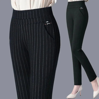 SUYISODA Damen High-Waist Stretch-Bleistift-Hose