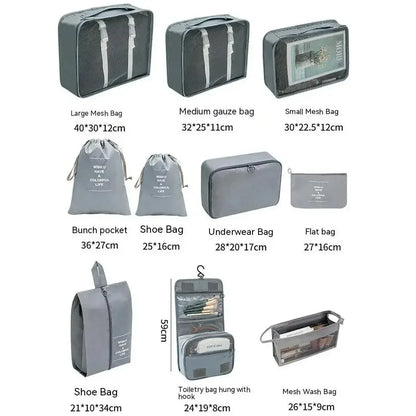 Set di Cubi Portaoggetti – Borse Organizer da Viaggio da 7 a 10 Pezzi per Valigia e Bagaglio