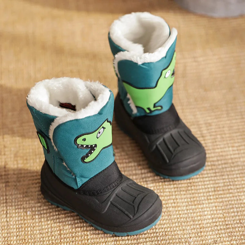 Toddler Animal Snow Boots – Plush-Lined Non-Slip Winter Boots