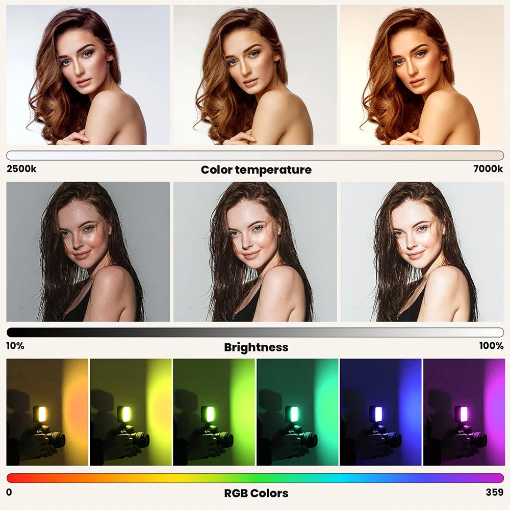 Pocket RGB Video Light – Rechargeable Mini LED Fill Light