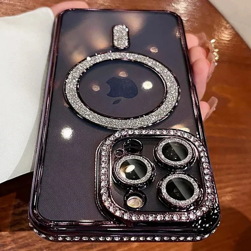 Glitter Clear Magnetic iPhone Case