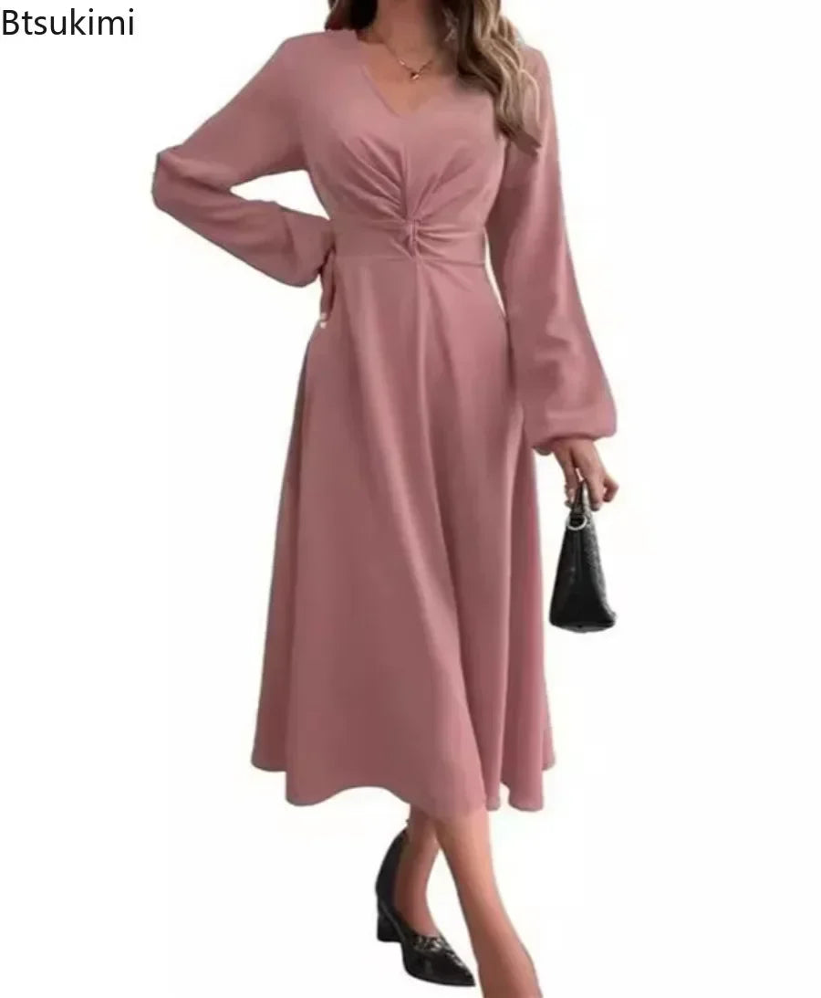 Women's V-Neck Long Dress