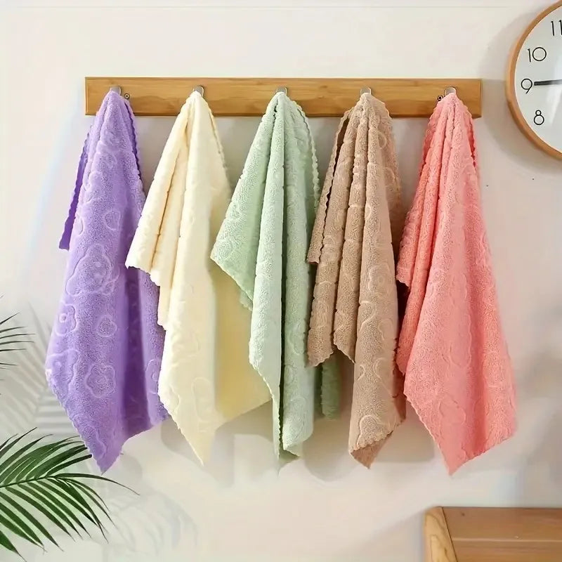 Embossed Hand Towels – Soft Bear & Floral Face Towels, 1, 5 or 10 Pack