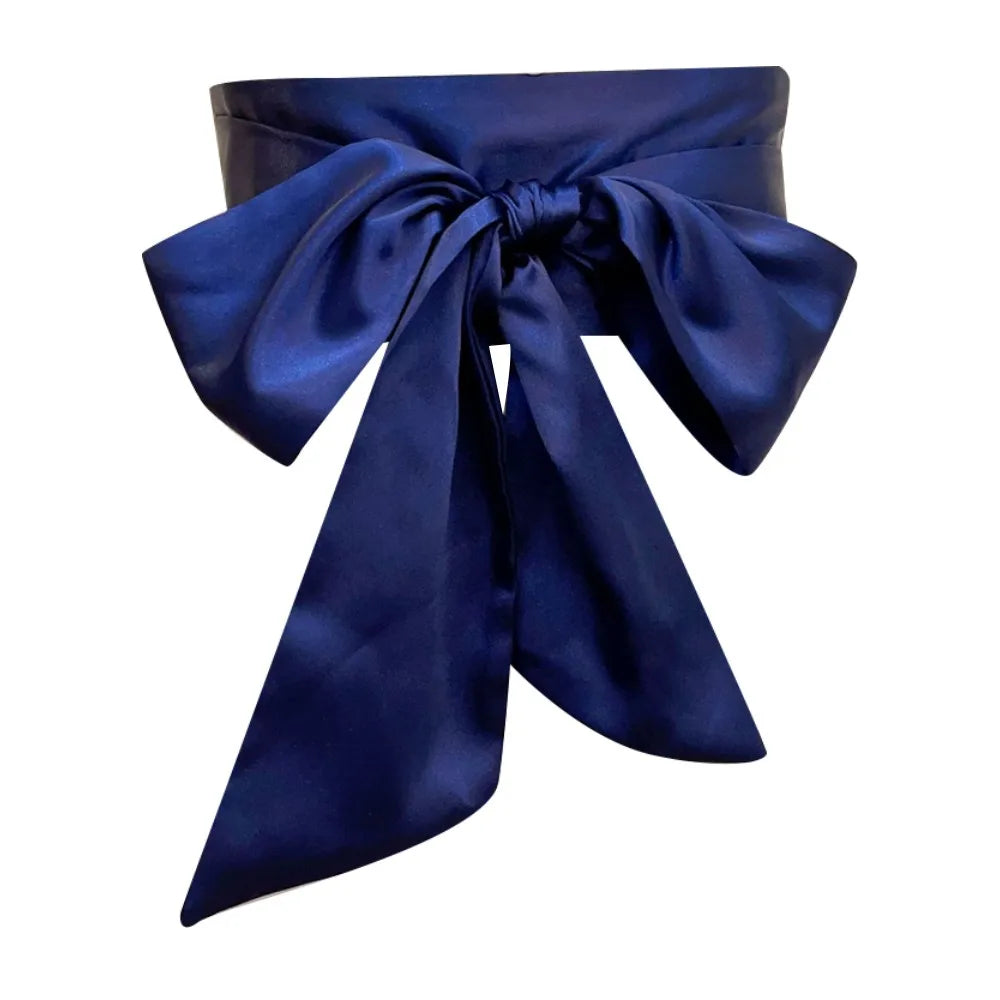 Satin Bow Waist Sash – Wide Ribbon Belt for Dresses, 20 Colours