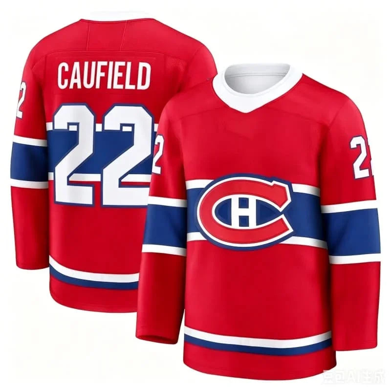 2026 Montreal Canadiens Dobson #53 Hockey Jersey | Classic Red White V-Neck Fan Top