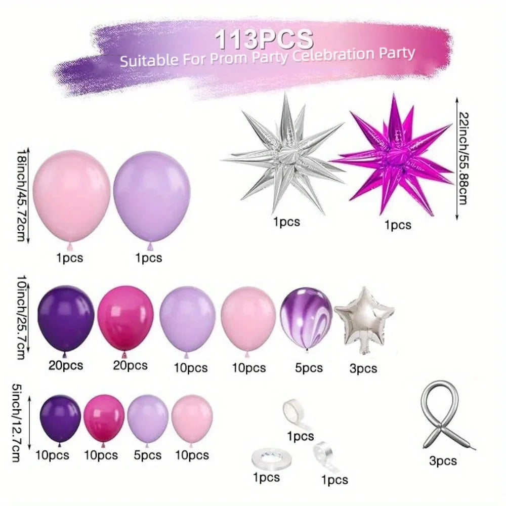 Balloon Garland Arch Kit – 113-Piece Party Balloon Set