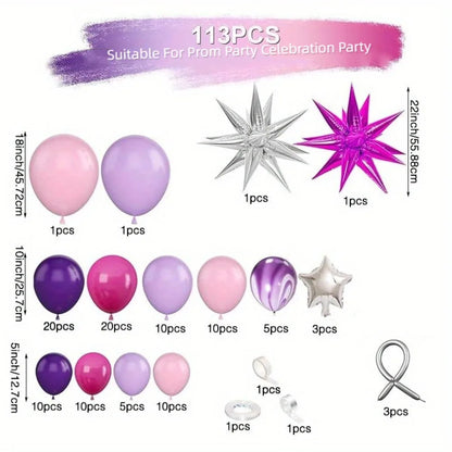 Balloon Garland Arch Kit – 113-Piece Party Balloon Set