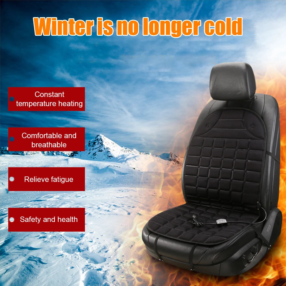 Heated Car Seat Cushion – 12V Universal Seat Warmer with 2 Heat Settings
