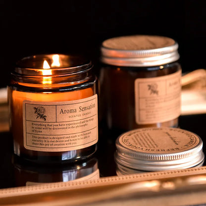 Luxuriöse, handgegossene Sojawachs-Kerze | 11 charakteristische Düfte | Rauchfreie Aromatherapie | Geschenk für Hochzeit, Party & Heimdekoration