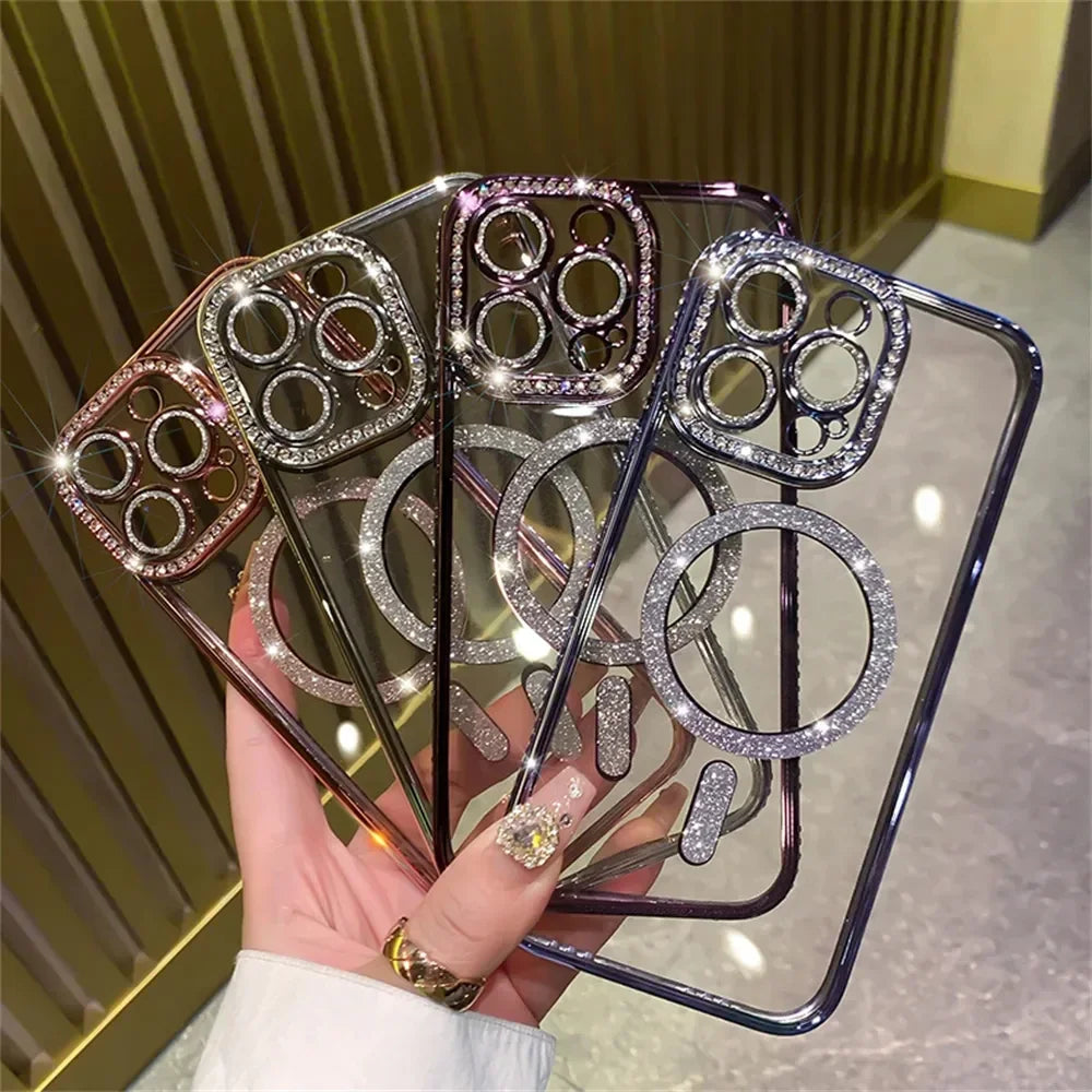 Glitter Clear Magnetic iPhone Case
