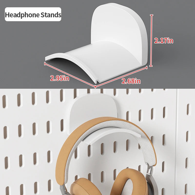 No Drill Desktop Pegboard Rack Gaming Room Organizer For Controllers Headphones Switch Figurine Stationery Storage