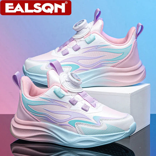 Girls' Buckle-Strap PU Sneakers