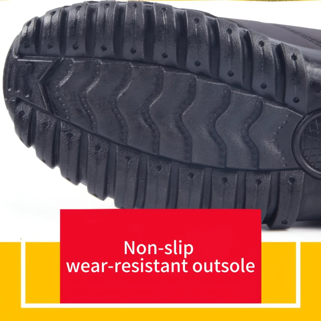 Winter Shoes Men's Sneakers Warm Cotton Zipper Snow Ankle Boots, Autumn Casual Shoes Waterproof Snow Boots Free Shipping Shoe