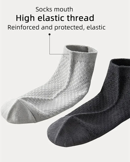 Men's Bamboo Low-Cut Socks – 5 Pairs, Soft & Breathable