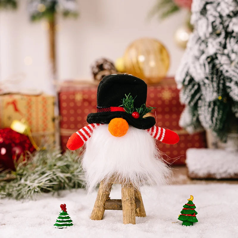 Light-Up Christmas Gnome Plush Ornament – LED Santa Gnome Decor