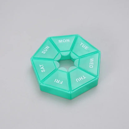 7-Day Pill Organizer – Compact Weekly Vitamin Case