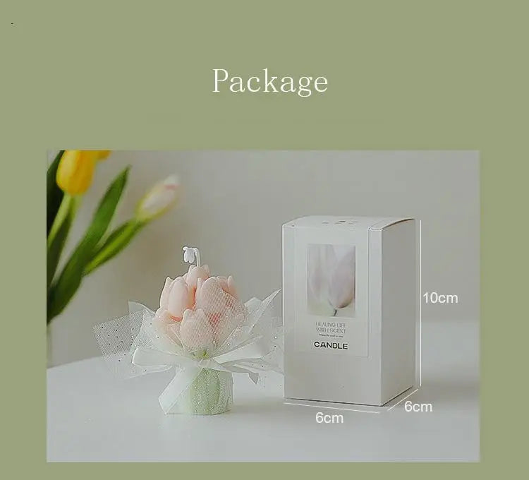 Handmade Tulip Bouquet Candle Scented Candle Aromatherapy Soy Wax Candle Wedding Birthday Candles Party Home Decoration