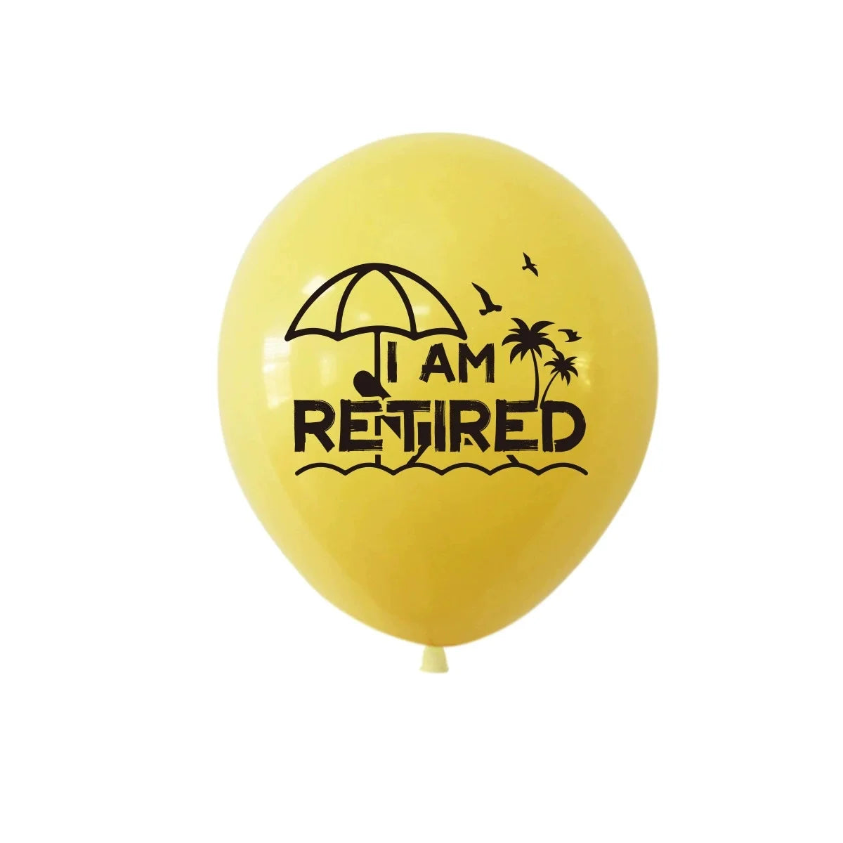 Happy Retirement Balloons – 15-Pack 12" Black & Gold Latex Party Balloons
