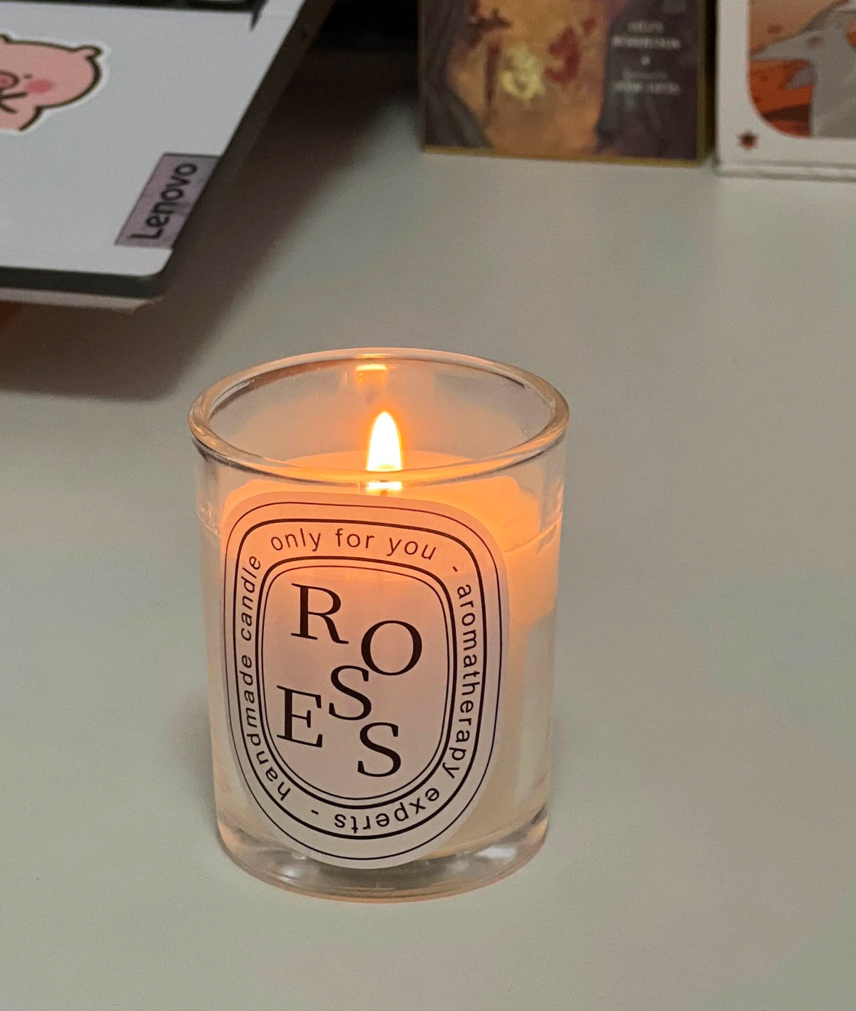 Clear scented candle companion gift return gift fragrance European style romantic candle lamp table incense handmade soy wax