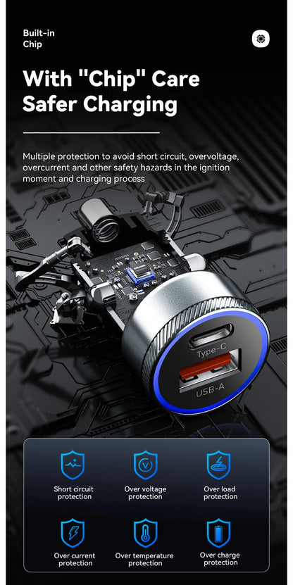 Essager 54W USB-C & USB-A Kfz-Ladegerät