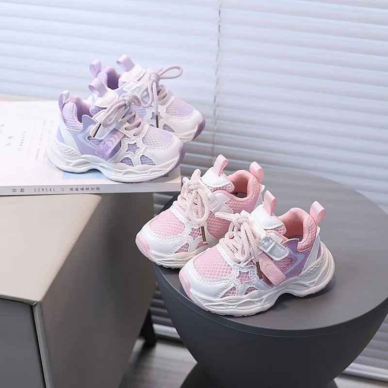 Girls' PU Leather Sneakers