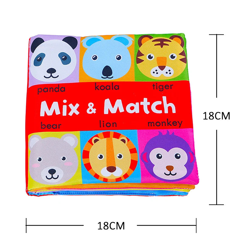 Baby Soft Cloth Book – Crinkle Sensory Book for 0–12 Months