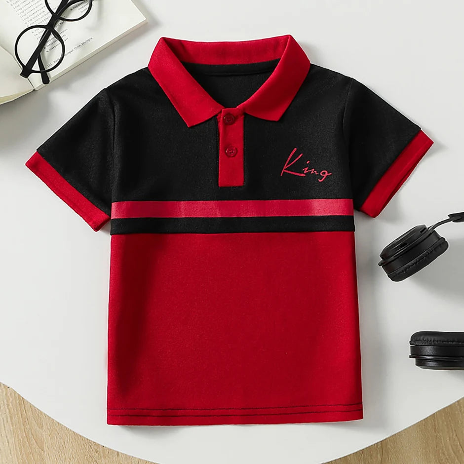 Boys' Striped Polo Shirt Multipack - Short Sleeve Casual Tops, 1, 2 or 3 Pieces