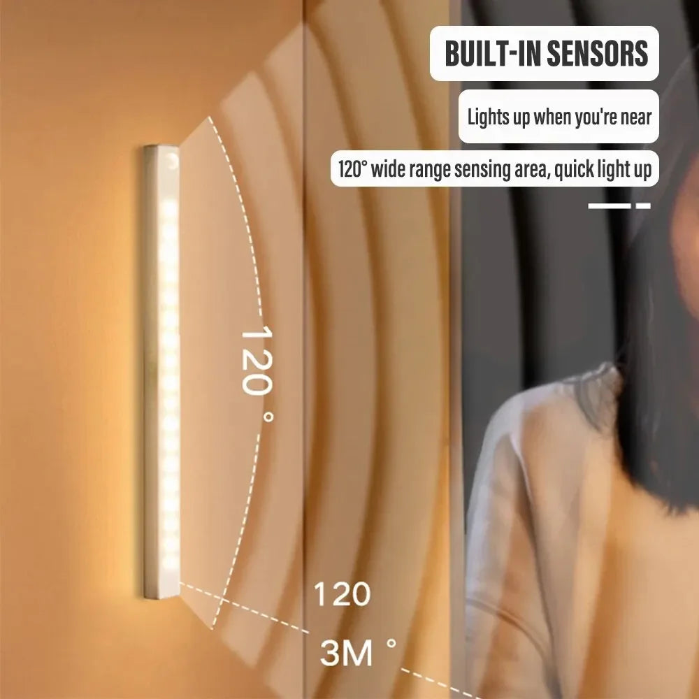 Rechargeable Motion Sensor LED Light Bar – Wireless Under Cabinet & Closet Light