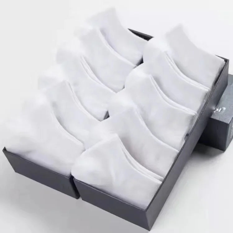 Men's Thin Low-Cut Socks – 10 Pairs, Breathable Everyday Ankle Socks